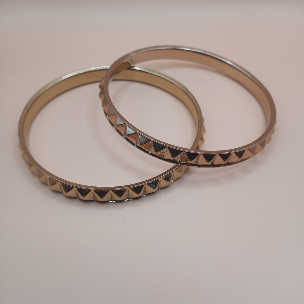 Rosegold and Gold Bangle Set